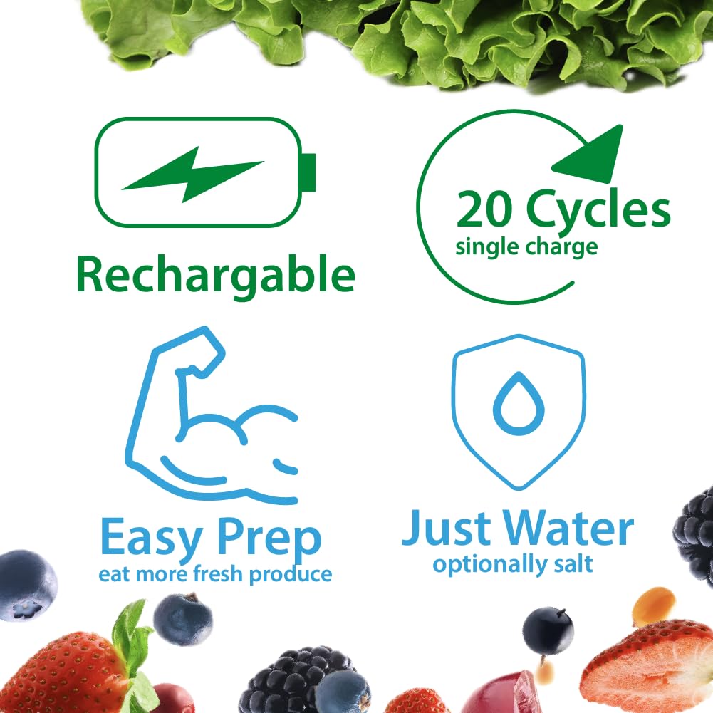 Appareil de nettoyage pour fruits et légumes - Éliminateur de pesticides, bactéries et hormones | Lave-fruits dans l'eau | Purificateur de légumes
