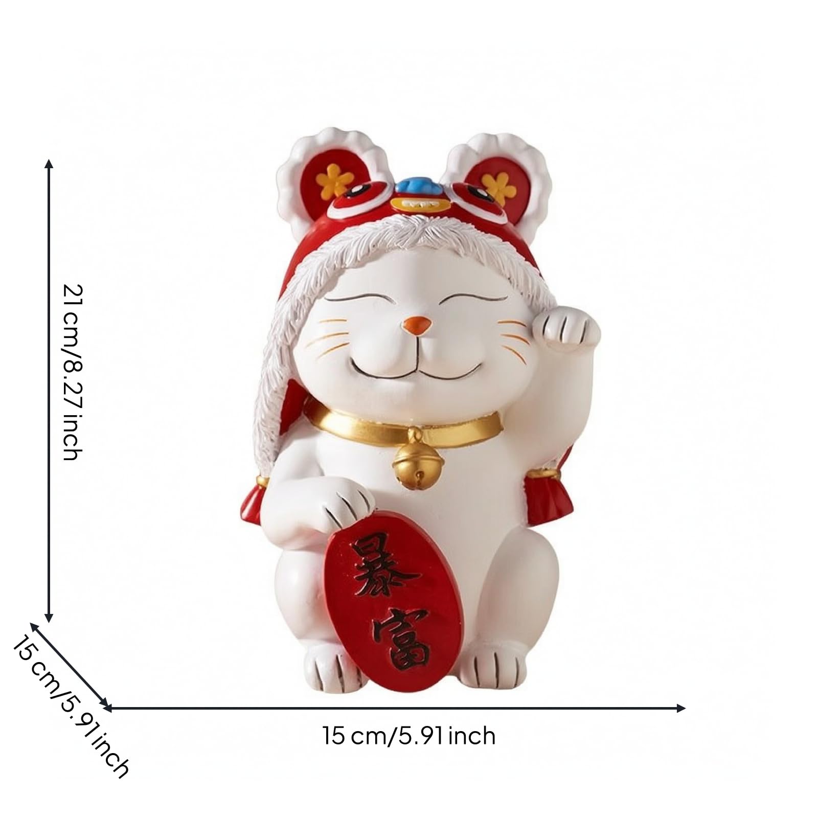 Milageto Figura Resina Sintética Adorno Mesa con talles Pintados Compacto Figura con Volumen Molada para Dormitorio, Oficina, Caja Regalo Sombrero
