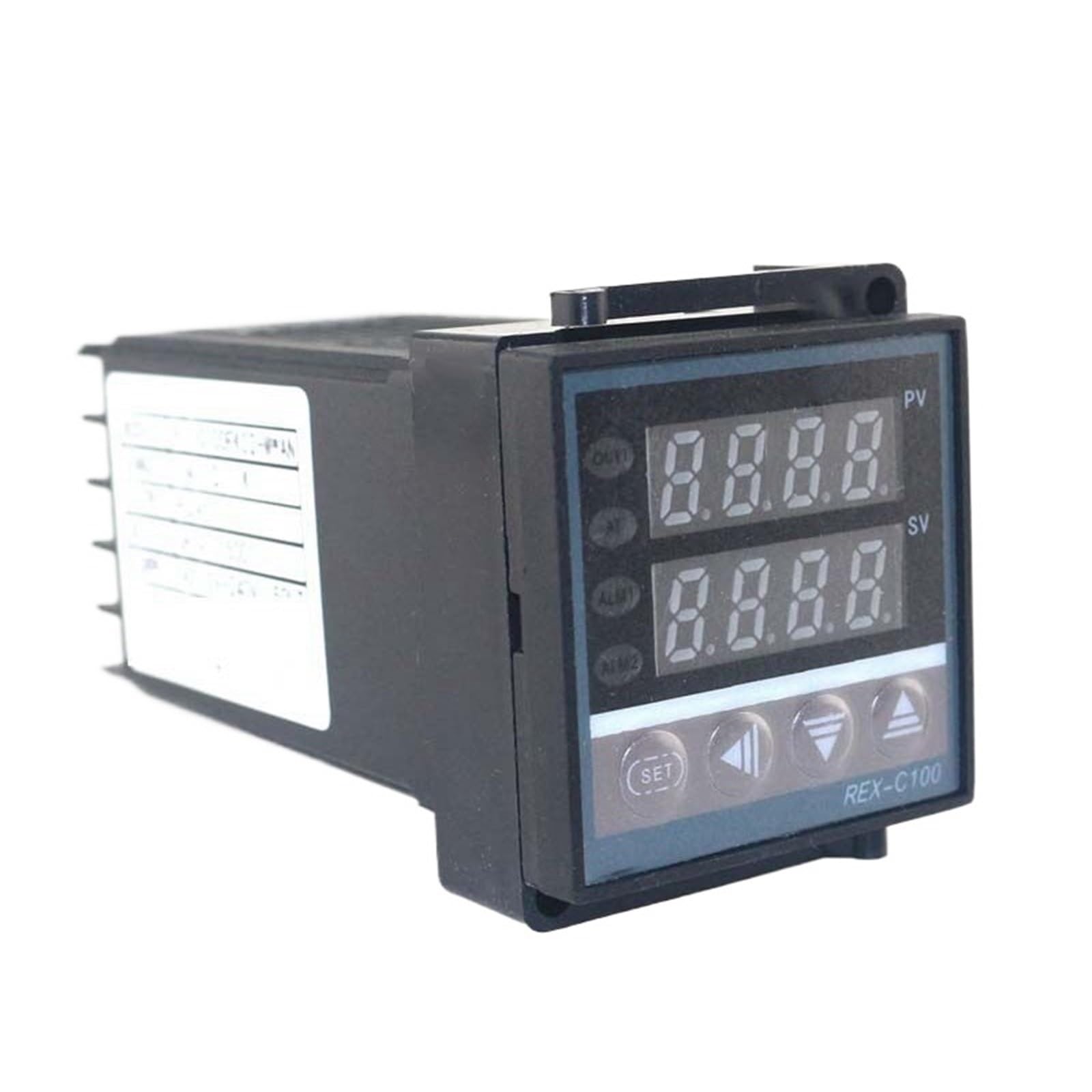 1pcs REX-C100 Digital PID Temperature Controller REX C100 40DA Relay SSR Output Thermostat Kit + K Thermocouple Probe/Heat Sink(Relay Thermostat)