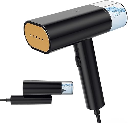 Blesgam Vaporizador para ropa, plancha plegable para ropa de 1150 W de potencia fuerte, vaporizador portátil de mano de viaje con removedor de