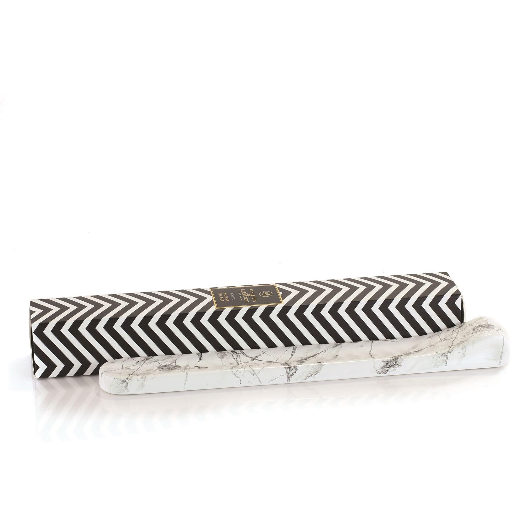 Ashleigh & Burwood White Incense Holder - Ceramic Marble Effect