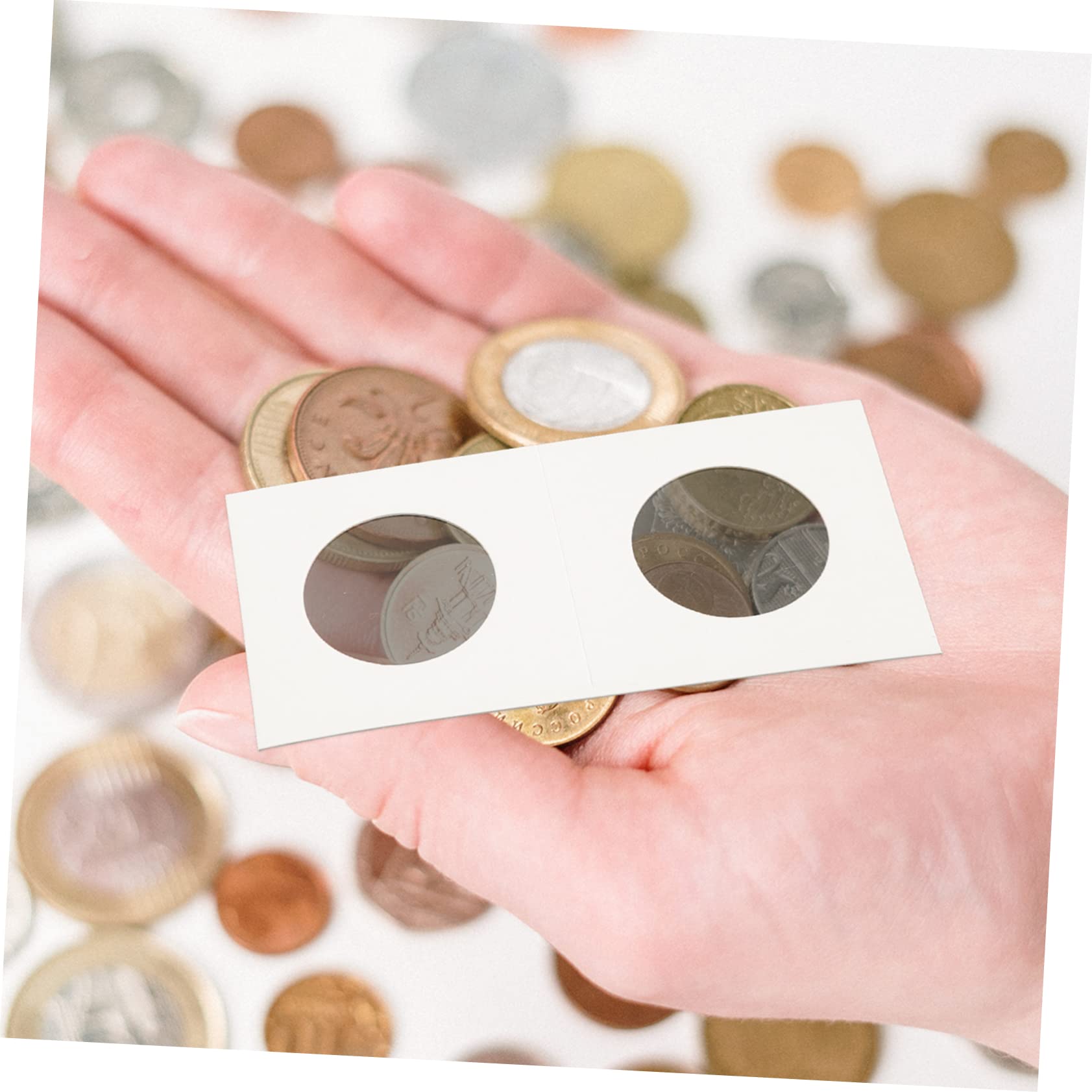 Papel Tamaño de 400 Monedas para Coleccionismo Portamonedas Piezas de Adecuado para Monedas, Adecuado para Almacenar y Exhibir