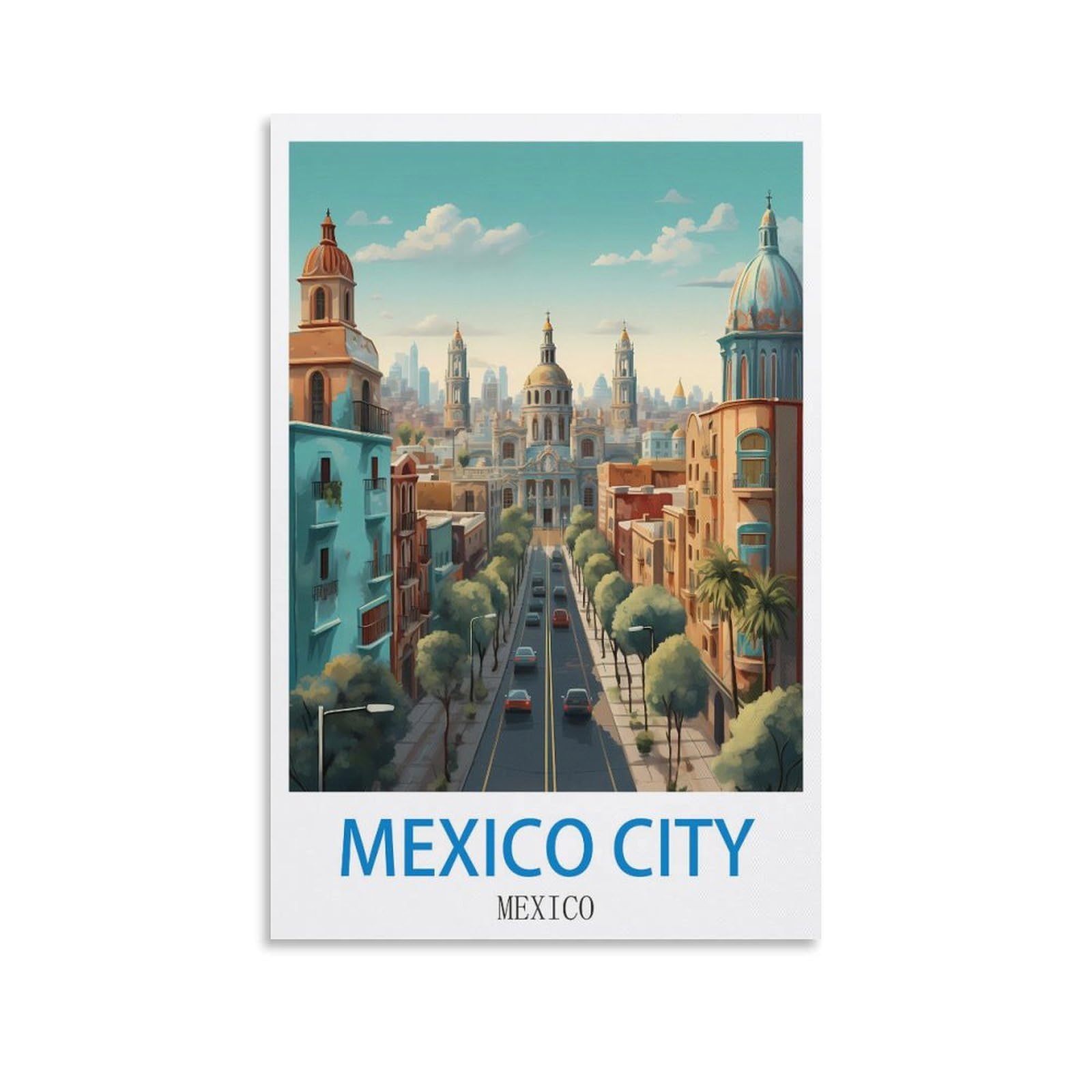 EZMLFA 5D Diamond Painting Kits,Mexico City Mexicos Diamond Art Kits Adults, Create Your Own Diamond Painting Full Drill Gifts for Home Decor 50x60cm