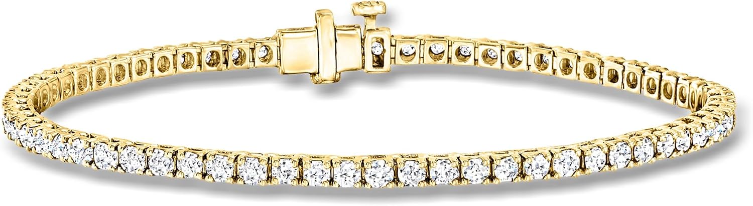 Ross-Simons 3.00 ct. t.w. Lab-Grown Diamond Tennis Bracelet in 18kt Gold Over Sterling