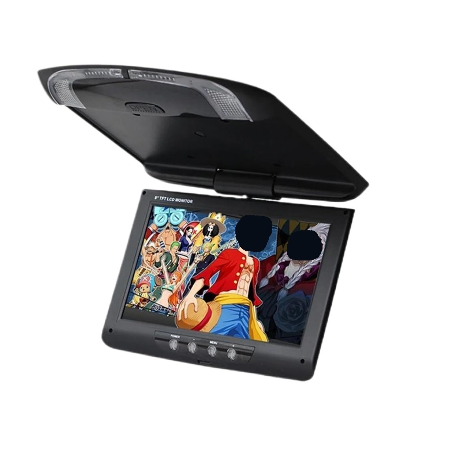 Monitor de Techo 9 Pulgadas Pantalla LCD Abatible Video Multimedia Montaje en Techo Negro
