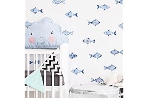 QUCHENG Ocean Wall Decal Fish Stickers