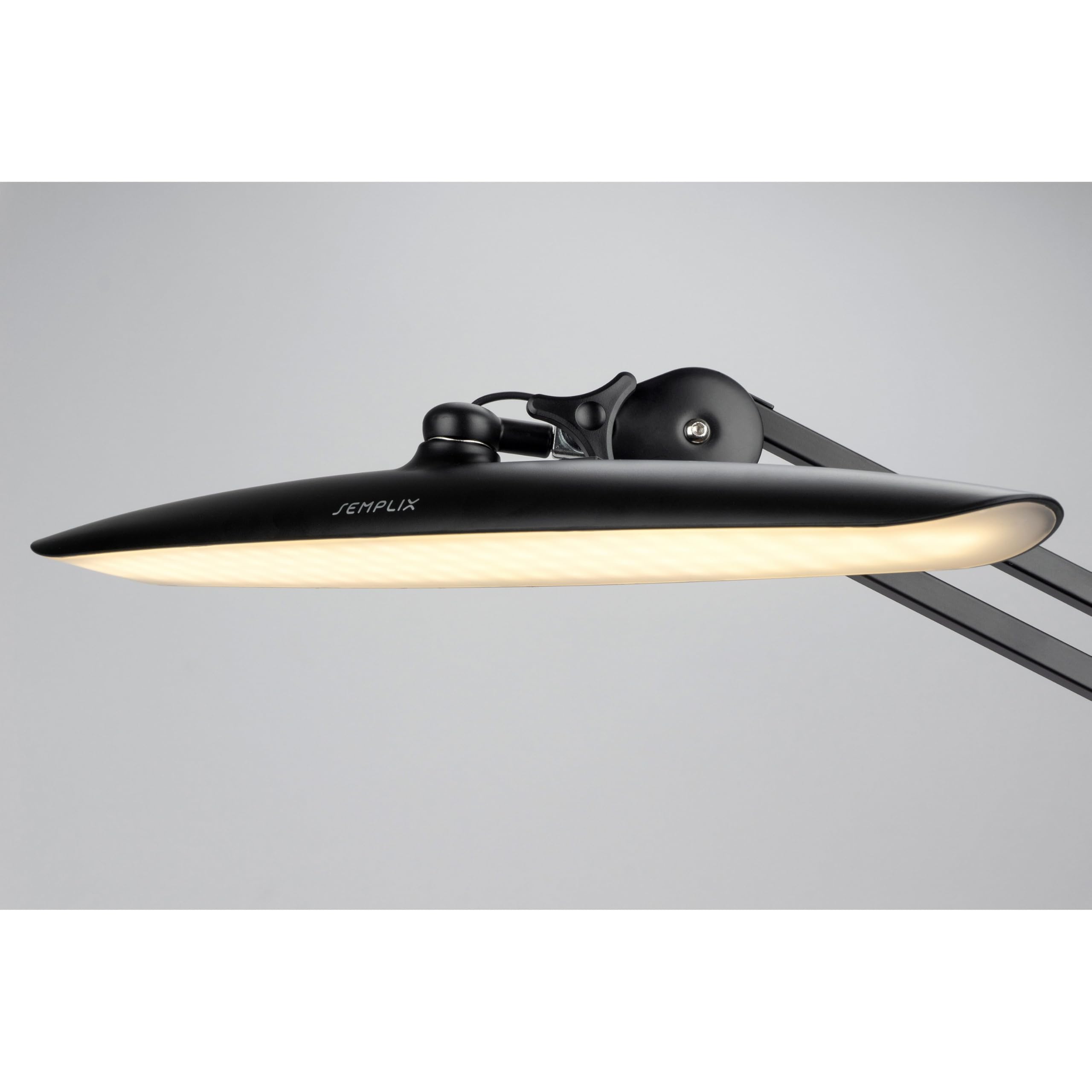 SEMPLIX LED Arbeitslampe 182 LED/Lichtfarbe einstellbar/dimmbar/Tischklemme (schwarz)