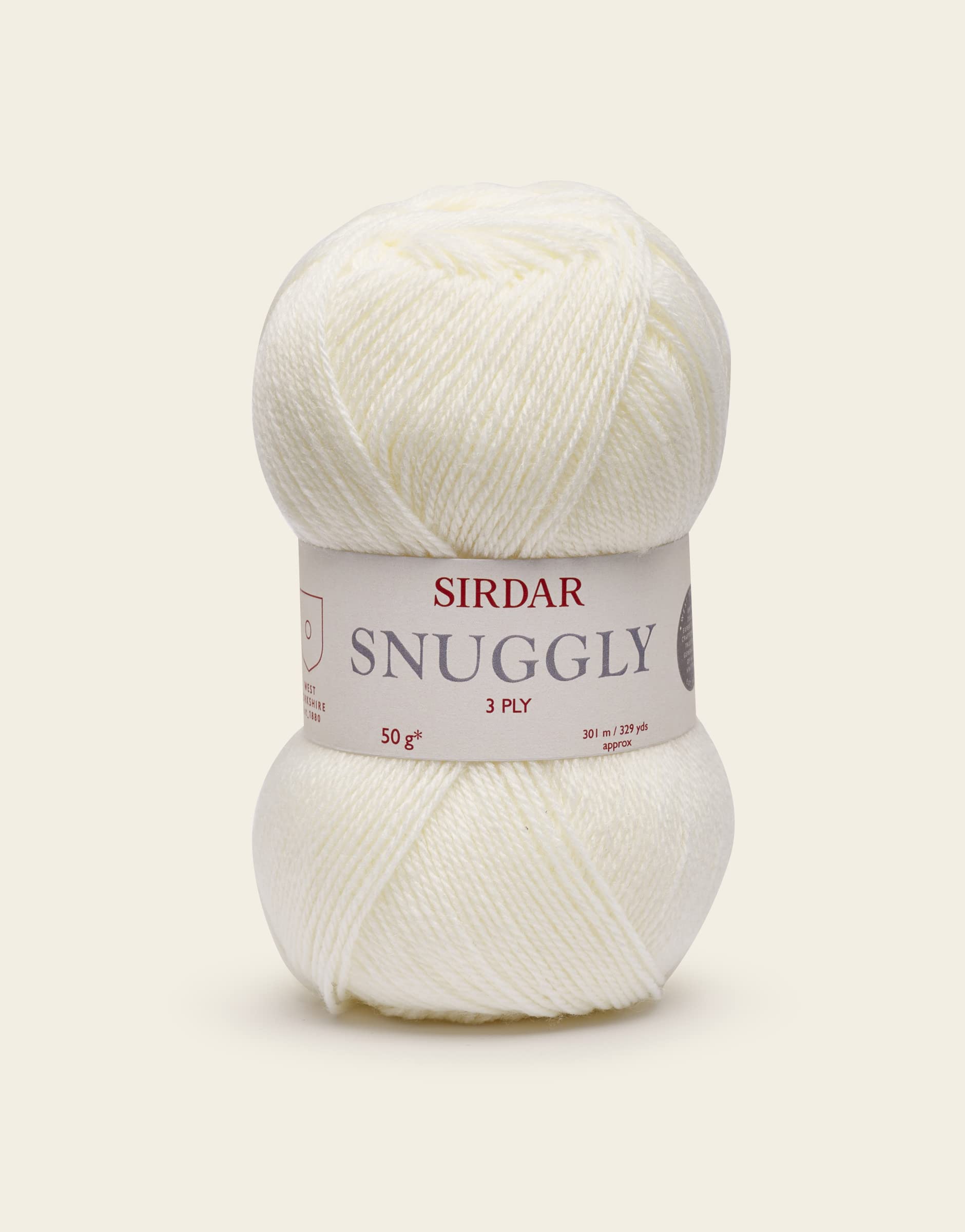 SirdarSnuggly 3 Ply Knitting Yarn Cream (303)