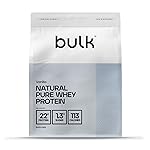 Bulk Natural Pure Whey Protein Concentrate, Shake Sweetened With Stevia, Vanilla, 500 g, 26 Servings, Packaging May Vary