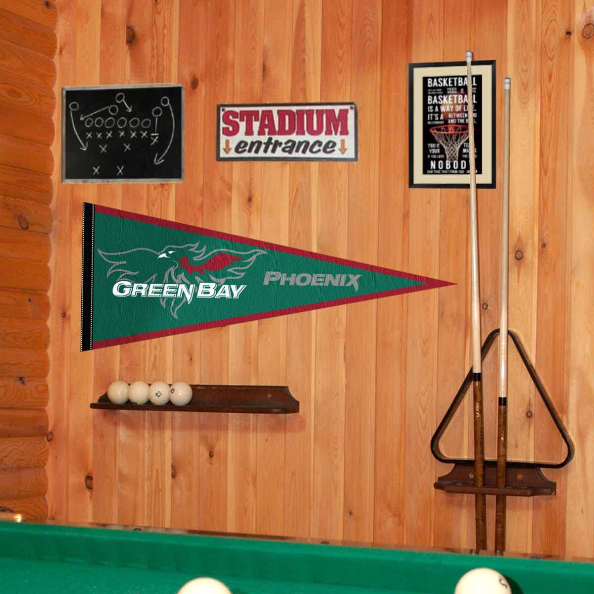 College Flags & Banners Co. Wisconsin Green Bay Phoenix Pennant