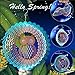 FONMY Owl Metal Sun Catcher Wind Spinner Stainless Steel w/Crystal Beads Rust Resistant Decoration for Indoor Outdoor Quality Home Ornament Multi Color Sun Catcher Wind Spinner-12inch