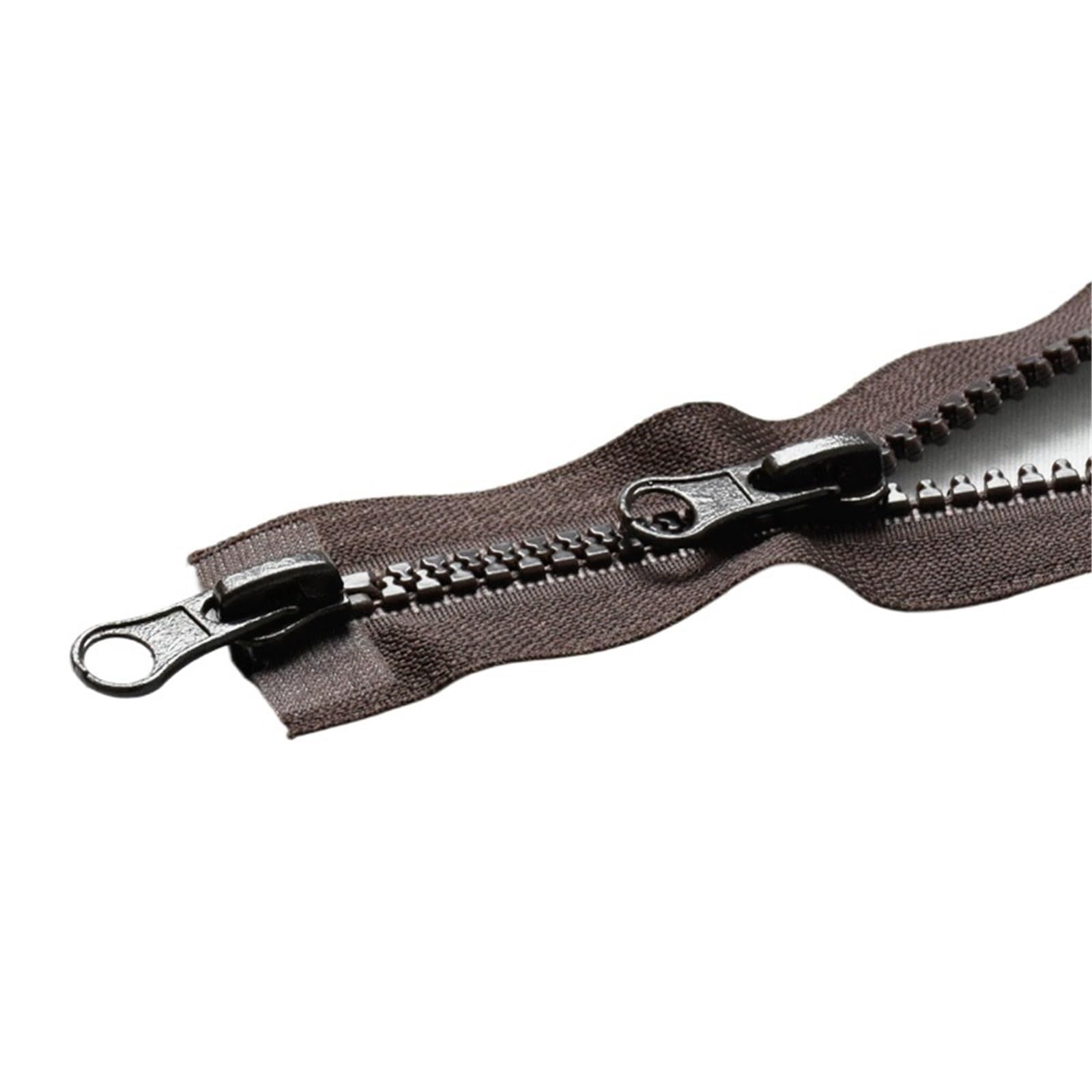 Zippers Sewing, 2-Way Separating Zipper Size 5 Resin Teeth 80cm Multicolor for Sewing(Brown)