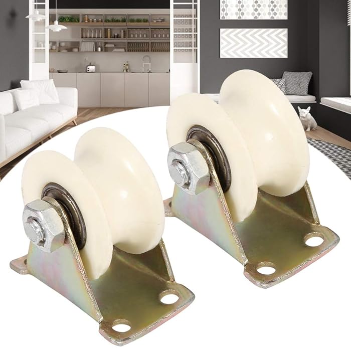 Buy GAESHOW 2Pcs 50mm Diameter Steel Sliding Gate Roller Wheel UShaped