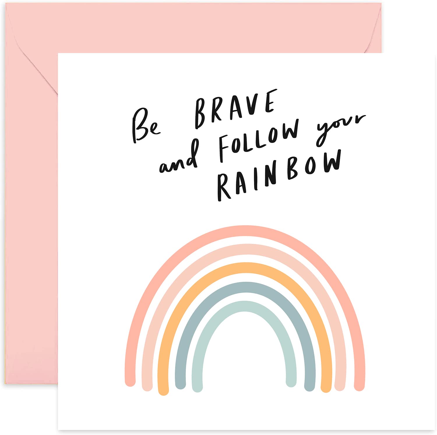 Old English Co. I Believe In You - Tarjeta A6 - Divertida Tarjeta De Unicornio De Buena Suerte | Prueba De Conducción, Viajes, Mudanza, Universidad, Trabajo Nuevo | Interior En Blanco