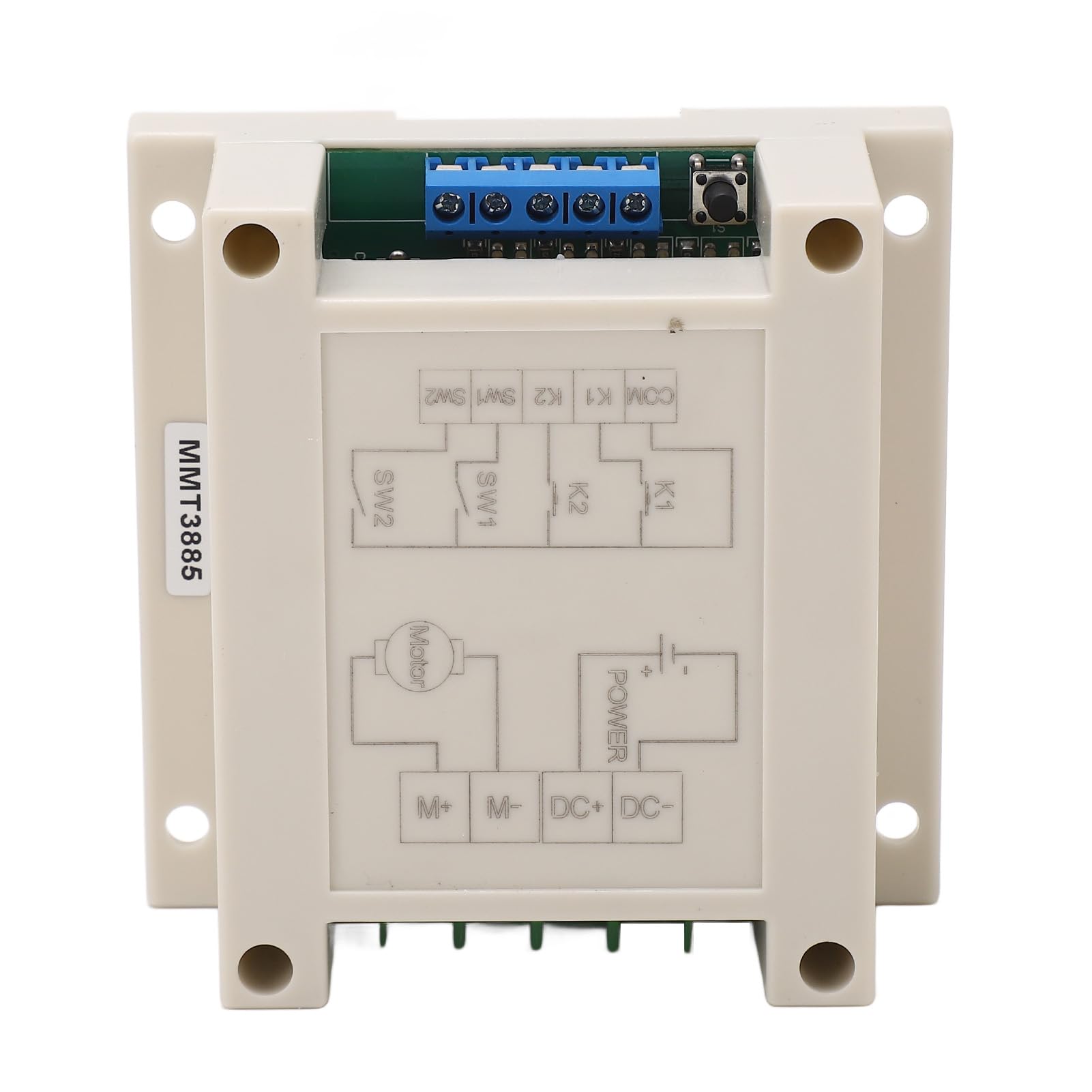 Oumefar Module de Commande de Moteur à Courant Continu, Contrôleur de Moteur Avant et Arrière à Distance 10A pour Serrures électriques, Matériau ABS