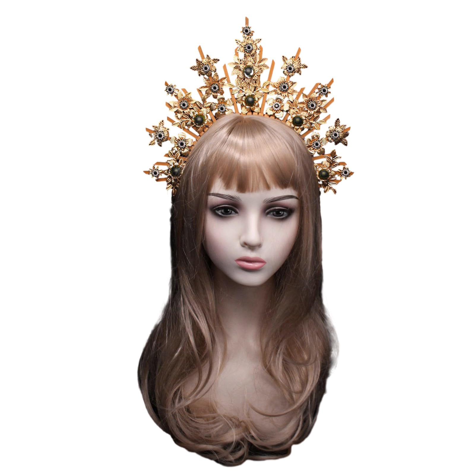 Jazuaiao Multiple Type Can Choose Cosplay Crown Headband Set Festival Hair Hoop Halloween Headpiece New Year Prop Unisex Accessories Headbands for Women Supplies Accessories Embellishments