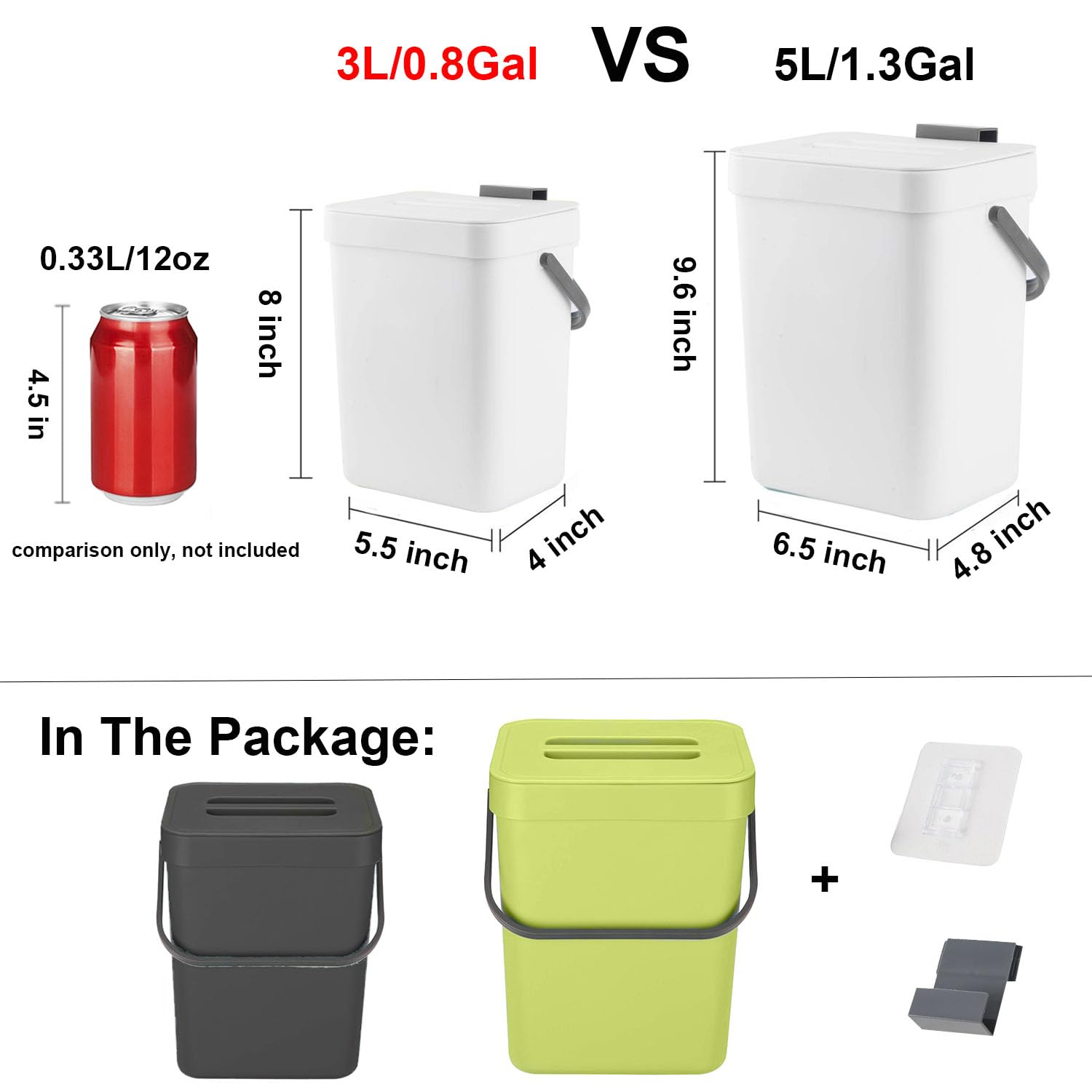 Avante™ Series Made in The USA, Black Recycling Container, 55-Gallon Square, Blue Recycling Panel, Blue Lid, Open Top