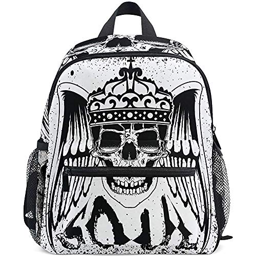 Travel Daypack Mochila Preescolar De Calavera Gótica para Niños Pequeños Mochilas