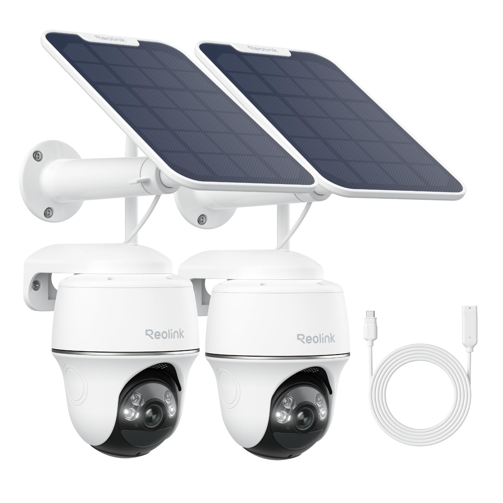 Reolink 5MP PTZ Solar Überwachungskamera Aussen Akku, 360°/140° Schwenkbare WLAN IP Kamera Outdoor mit 2,4/5GHz WiFi, 4,5 m 6 W Solarmodul-Verlängerungskabel