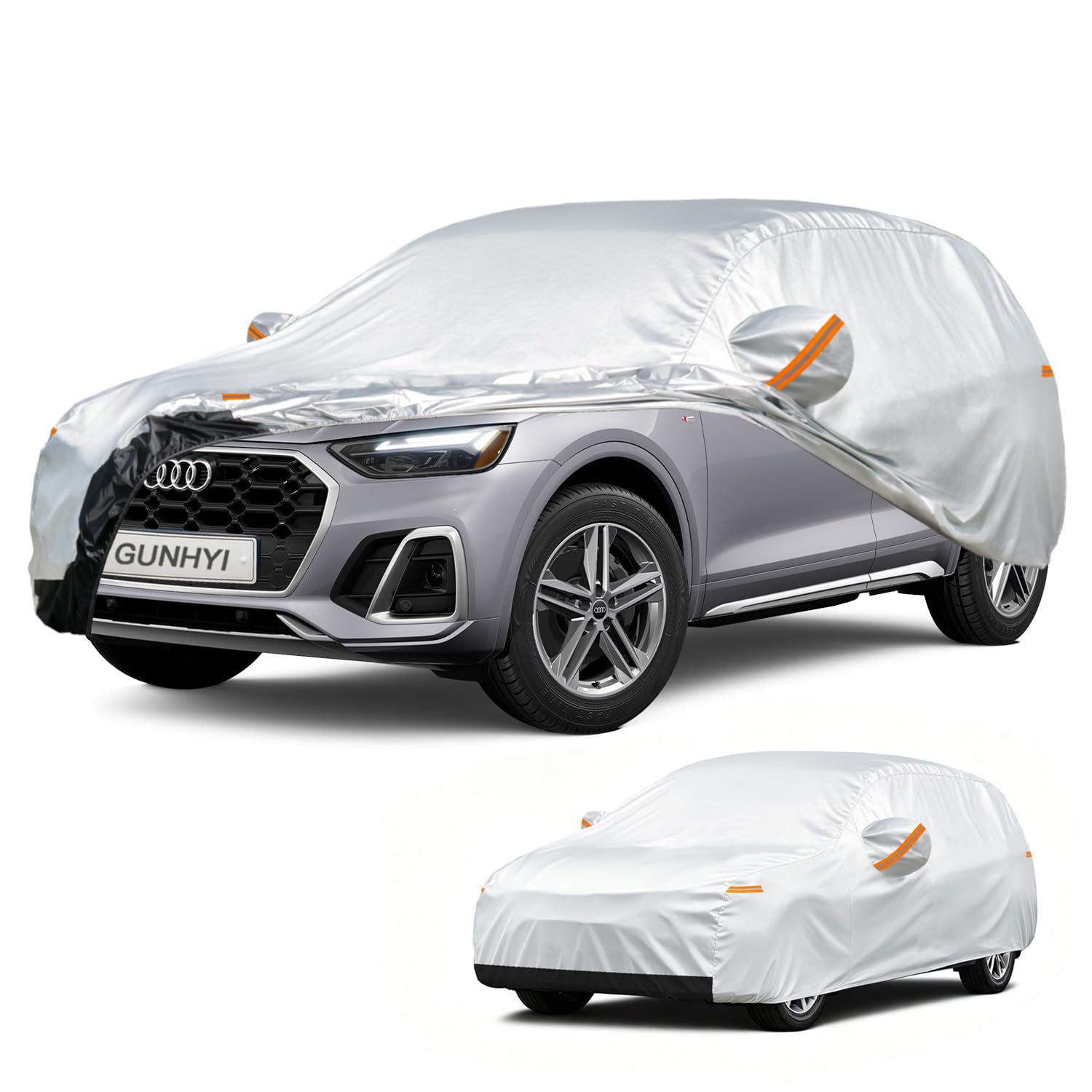 GUNHYI Waterproof SUV Car Cover Custom Fit Audi Q5 (2008-2026) | All-Weather outdoor sun/rain/dust/snow protection, durable breathable Oxford fabric, soft paint-safe,cover for Automobiles.