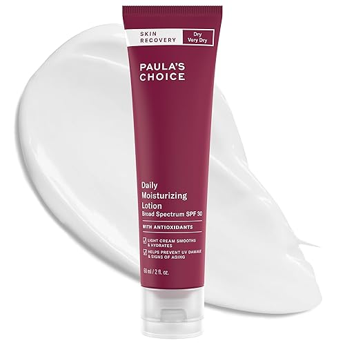 Paula's Choice SKIN RECOVERY Loción hidratante diaria, protector solar mineral para cara, protector solar facial SPF 30 con avena y pepino, piel