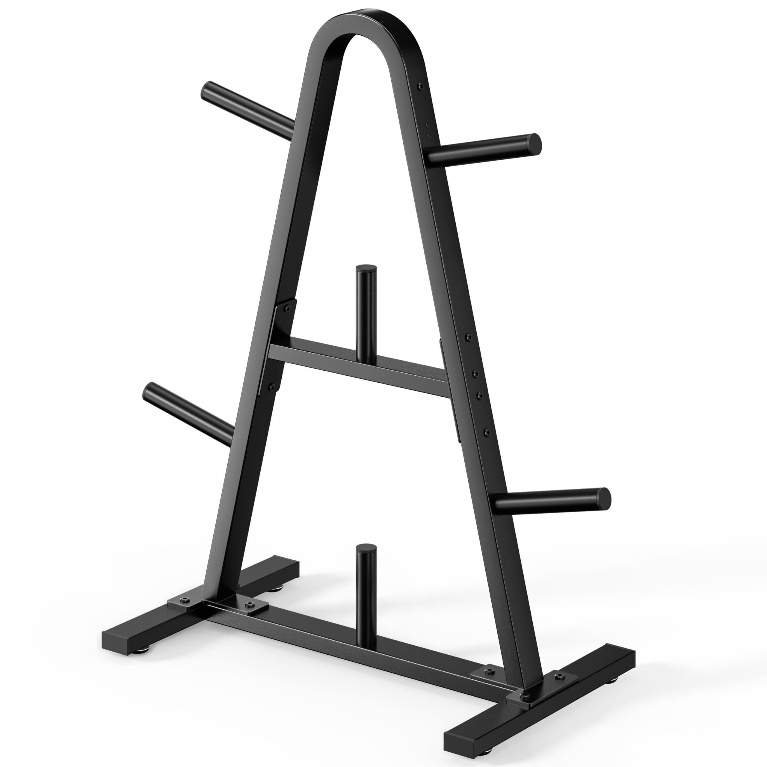 Weight Plate Rack 400LBs, Weight Tree Holder for Home Gym, Barbell &amp; Bumper