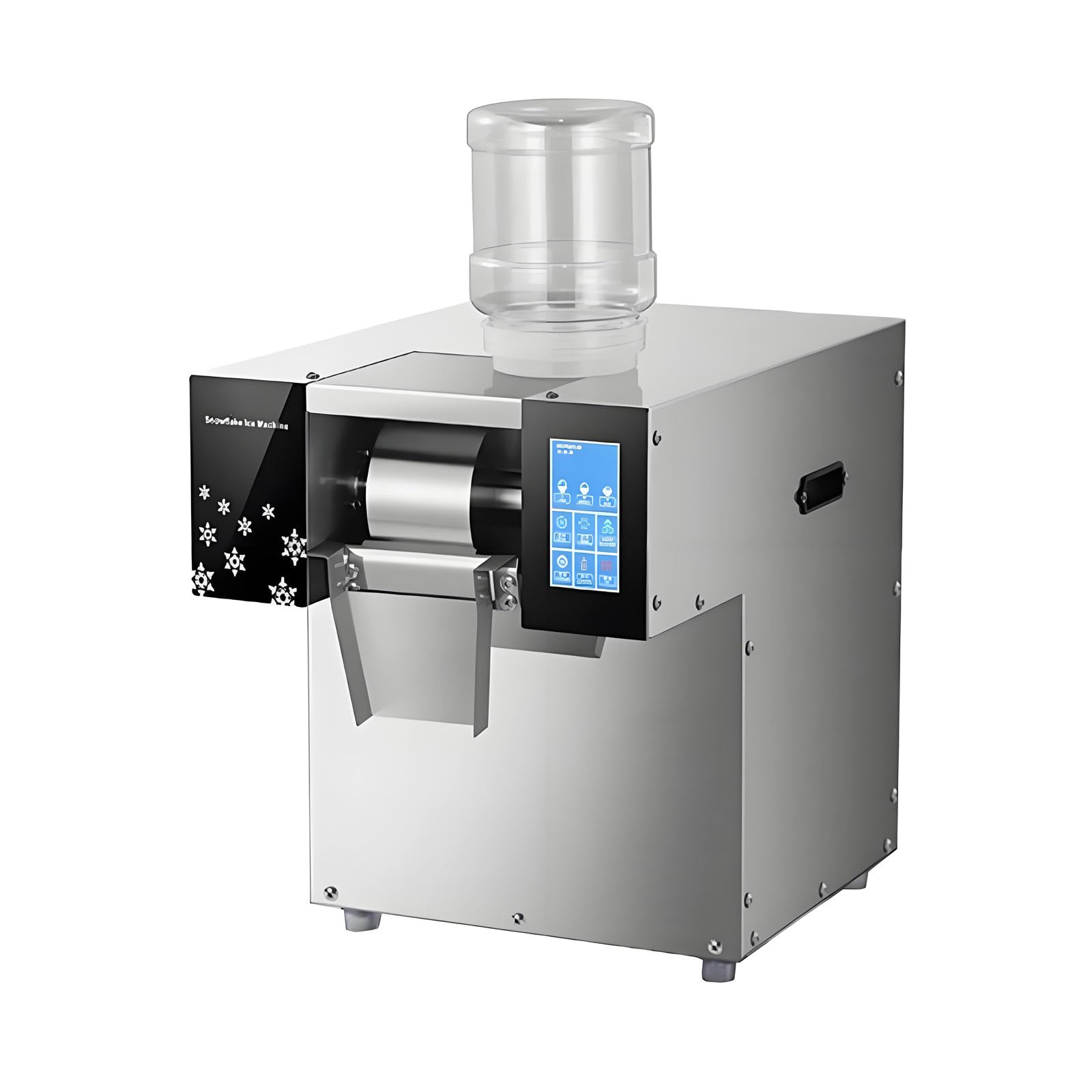 Komercyjna Maszyna do Lodu Śnieżnego Maszyna do Płatków Śniegu 9cm Szerokość Rolki Podwójna Ochrona Automatyczna dla Hoteli & Firm Gastronomicznych 110V-Water-CooledSmartVersion