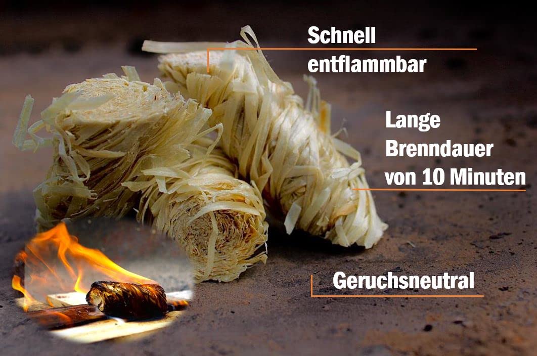 20kg Bio Anzündwolle Kaminanzünder Grill Holz Anzünder Holzwolle Feueranzünder Feuer Anzündwürfel
