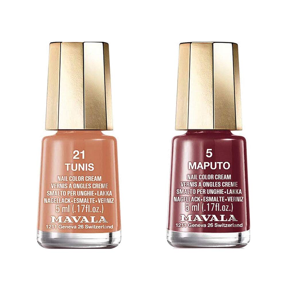 Mavala: Maputo - 5 & Tunis - 21 Duo Mini Two Bold Nail Colour Set 2 x 5ml