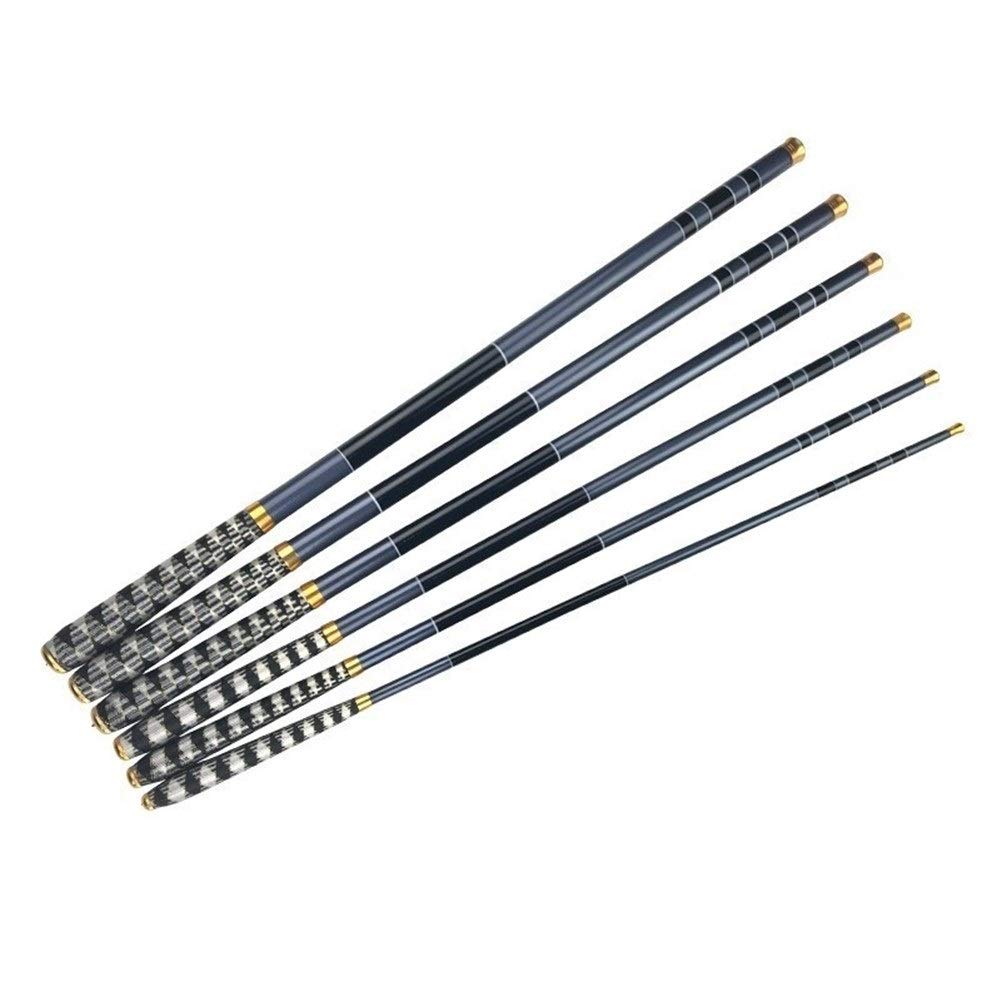 Canna da pesca ad alto tenore di carbonio Fibra di Carbonio telescopico Super Hard Ultra Light Carp Fishing Pole flusso Pesca Rod Ganci