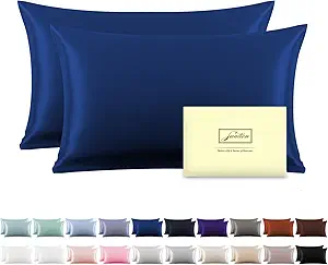 Silk Pillowcase for Hair and Skin,Soft,Breathable and Sliky 100% Silk Pillowcases King Set of 2,Both Sides Natural Mulberry Silk Pillow Cases with Hidden Zipper(King Size 20"X 36",2pcs)