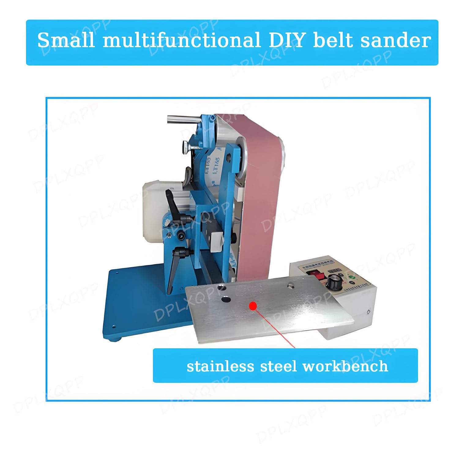 Ponceuse à Bande 750w Professionnelle,Mini Ponceuse Electrique,Petite Meuleuse D'établi,Double Usage Vertical/Horizontal,Corps Acier,915x50mm Sander,Plaque D'acier De 10 Mm D'épaisseur,1100W