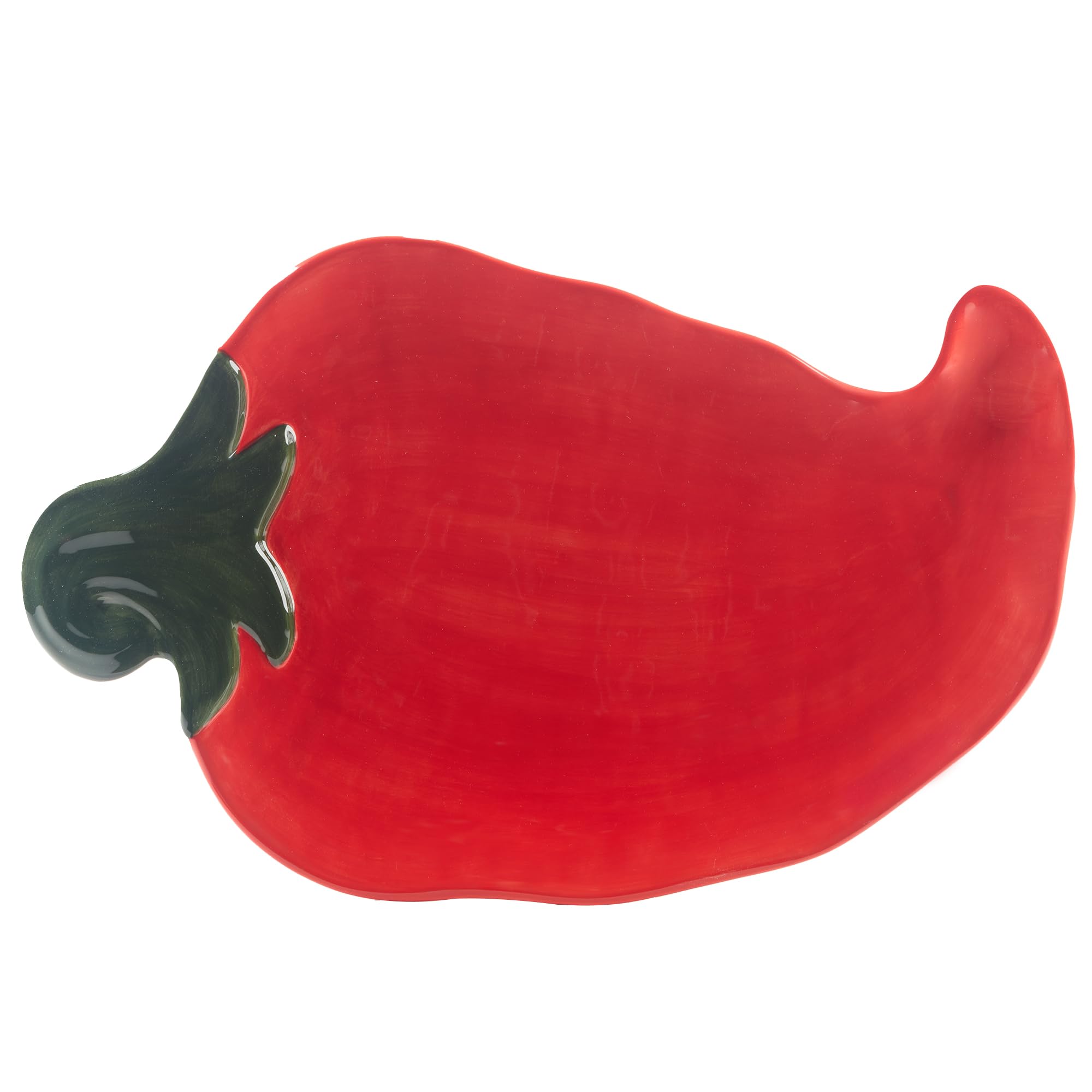 Certified InternationalChili Pepper 3-D Platter, 19.5" x 12.25", Multicolor