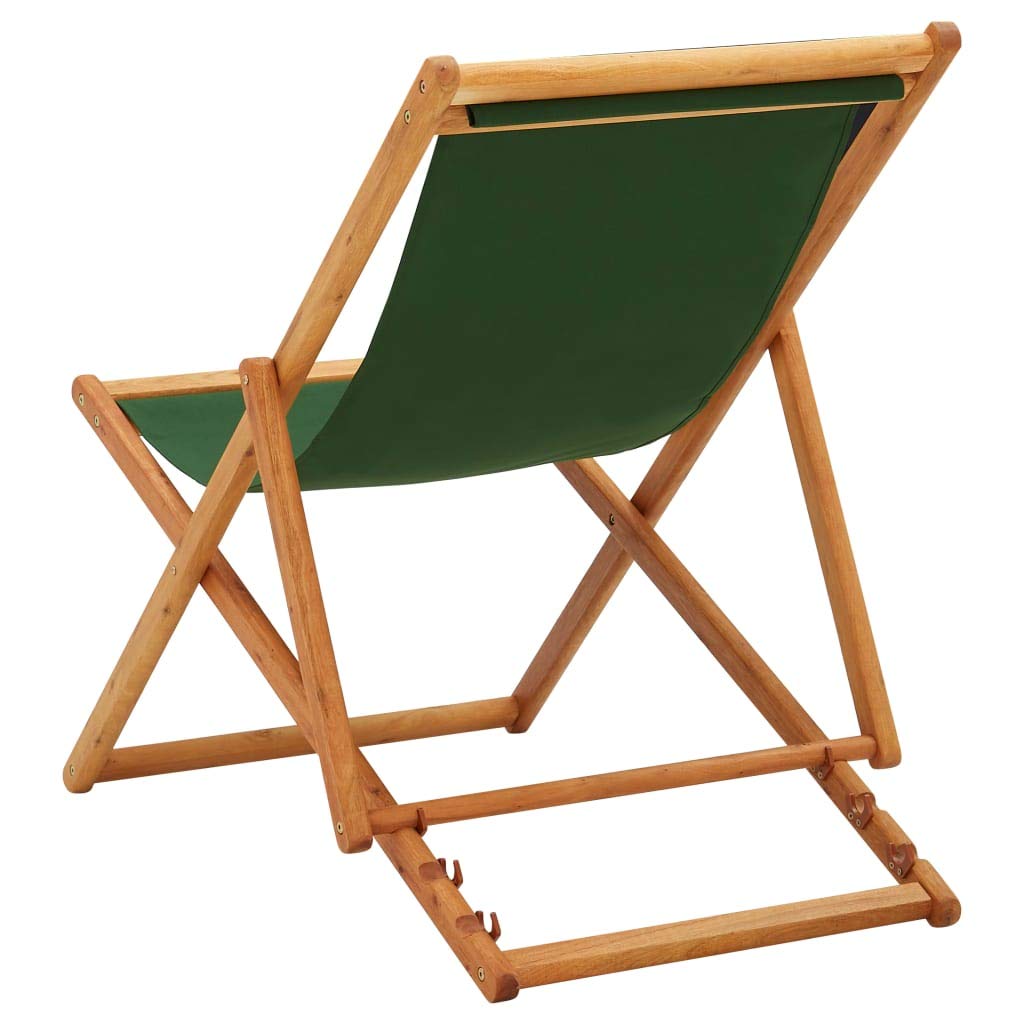 Campingstuhl Klappbar 60 cm Breit, Gartenstuhl aus Eukalyptusholz mit 3-Fach verstellbarem Rücken, Strandstuhl Leicht & Faltbar für Garten Balkon Camping und Outdoor
