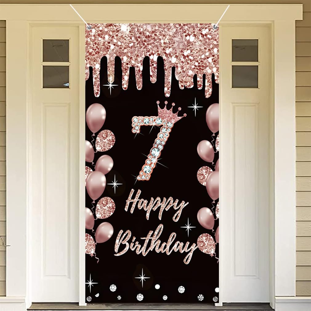 7. Geburtstag Hintergrund-Banner - Bunte Bausteine Design, 1.8x1.2m Groß, Perfekt Für Kindergeburtstagsparty