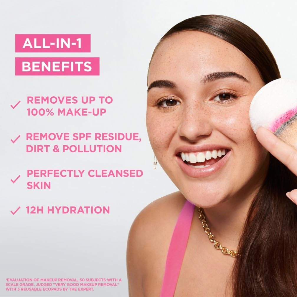 Garnier Micellar Cleansing Water, Gentle face Cleanser & Makeup Remover, Fragrance-Free, Vegan Formula, Suitable For All Skin Types, Even Sensitive, Skin Active, 400ml 400 ml (Pack of 1)