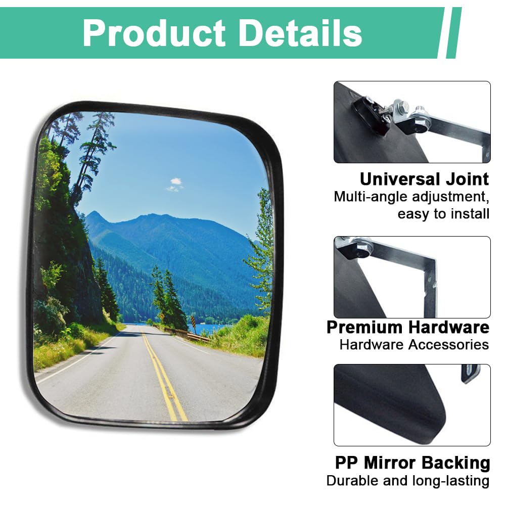 LOMUG Miroir de circulation grand angle sécurité convexe allée familiale garage hôpital parking sécurité routière miroir à point unique, intérieur et extérieur, 16 * 19 cm