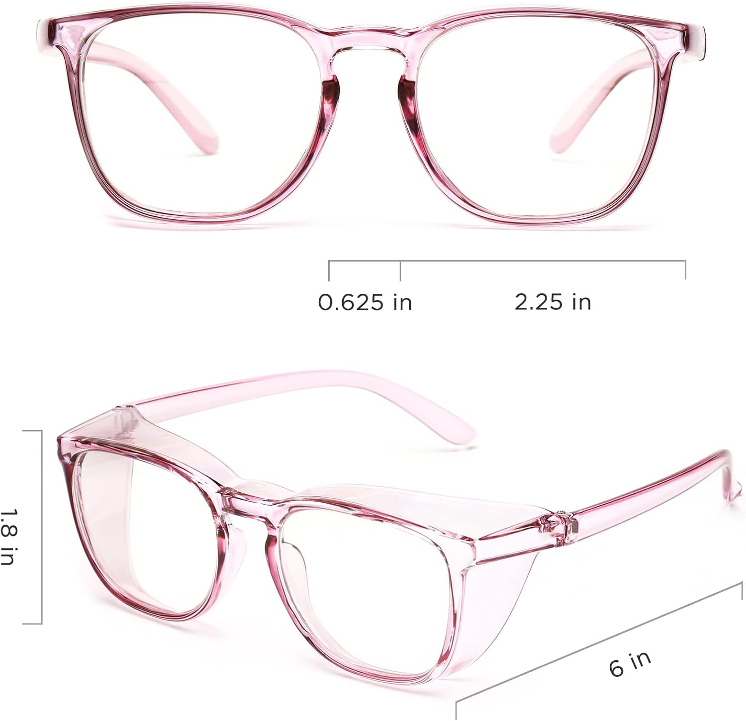 JOO'RTI Anti-Fog Safety Goggles Anti-Blue Light Saftey Glasses Anti-Dust Protective Eyewear for Women and Men