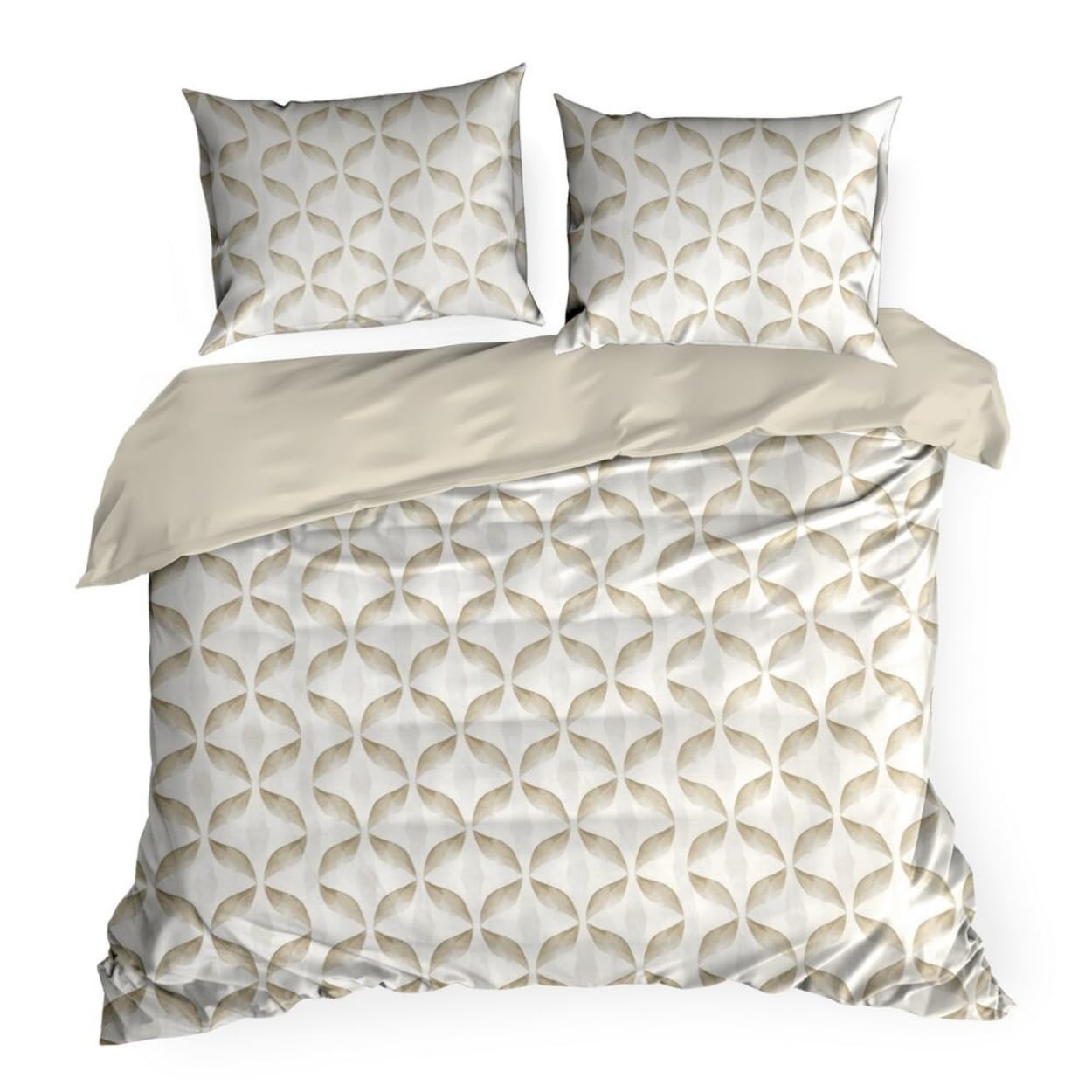 Parure de lit moderne en coton beige 220x200 pour chambre cosy