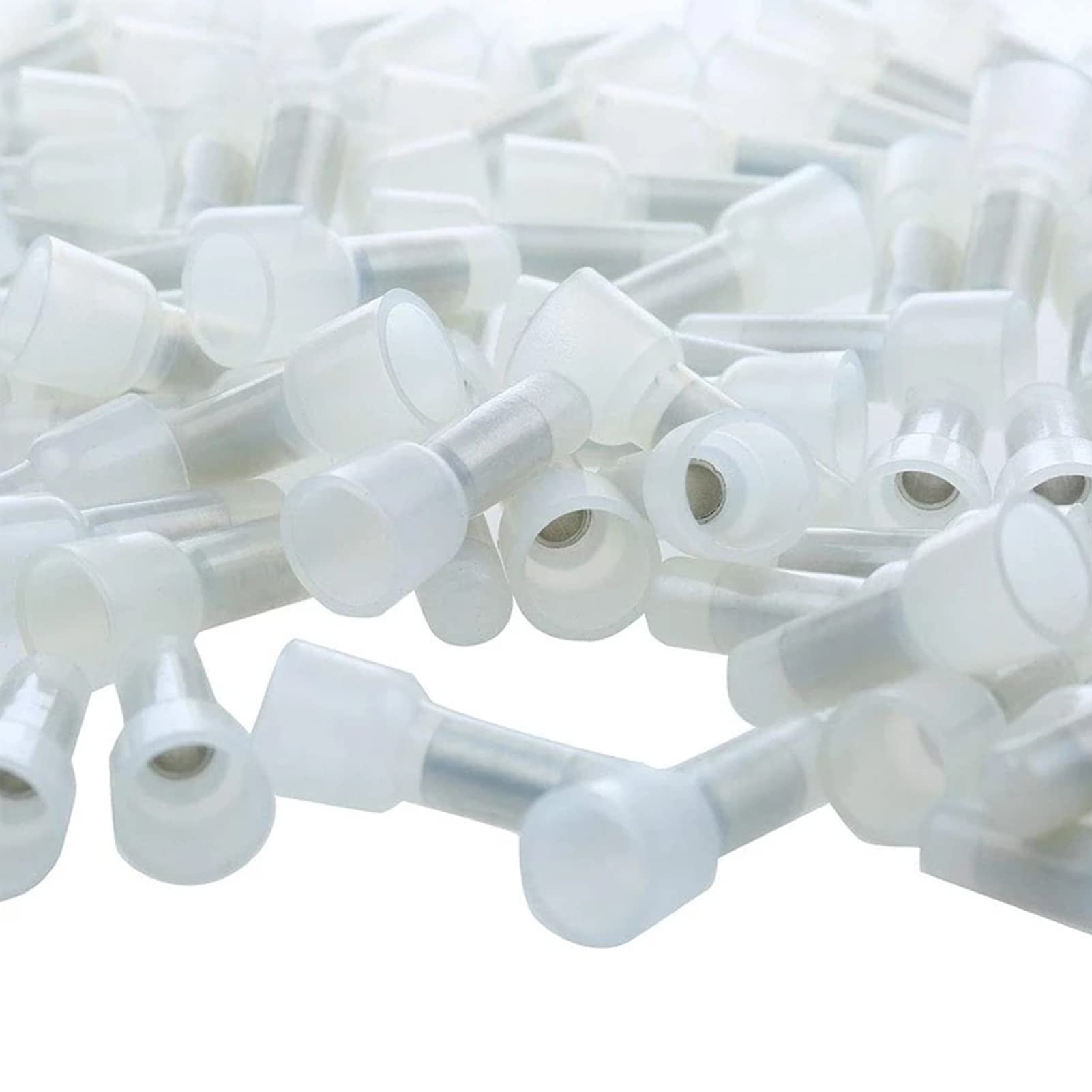 Teansic 500 Pcs Closed End Crimp Connectors, 22-16 AWG Wire End Caps Protective Nylon Wire Crimps Connectors (CE1)