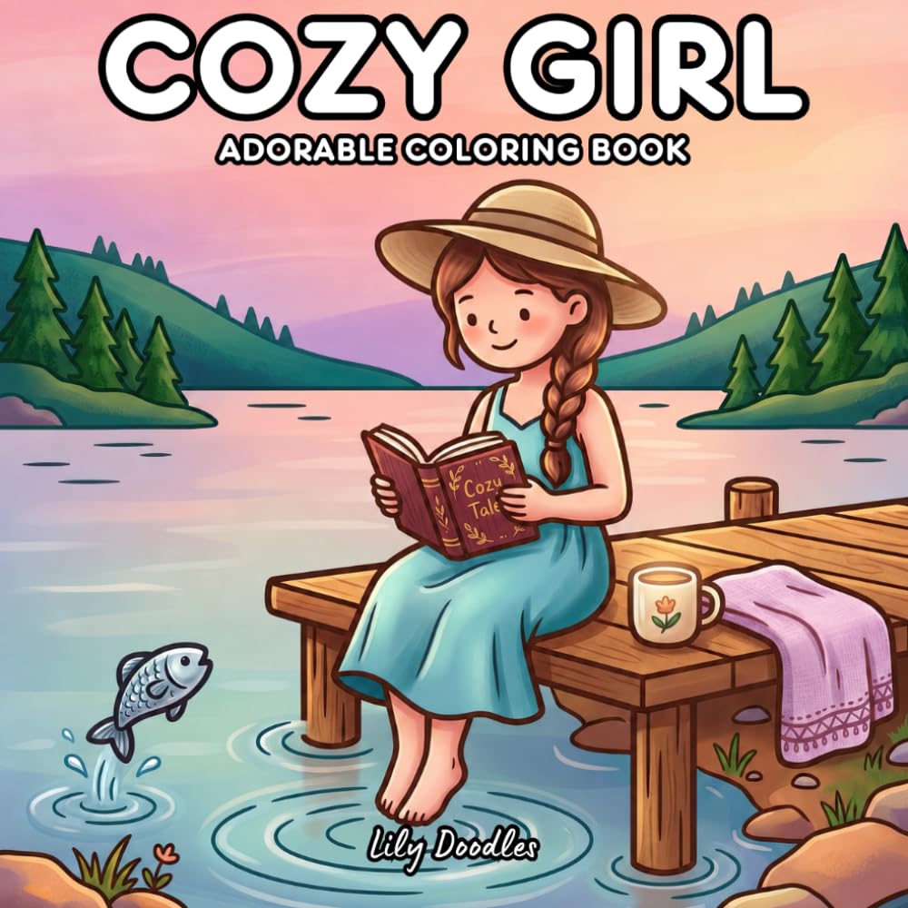 Cozy Girl: Adorable Coloring Book with Sweet Everyday Moments and Relaxing Scenes