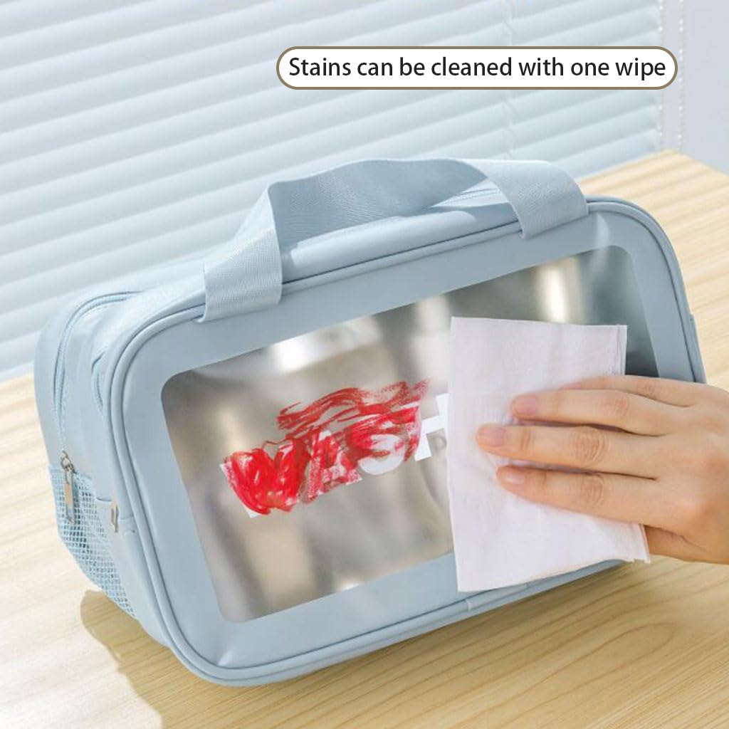 Dogodny Plastic transparante toilettas Draagbare opbergtas Make-up tas Grote capaciteit reistas Praktyczny