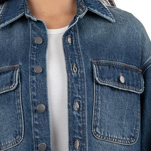 KUT from the Kloth LANA JACKET-DROP SHOULDER/PATCH FLAPS FRONT POCKETS - Cotton-Lyocell Blend Fabric3