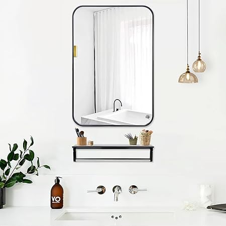 Amazon.de Covienapp Spiegel Badezimmer Wandspiegel 40 x 60 cm mit 40cm