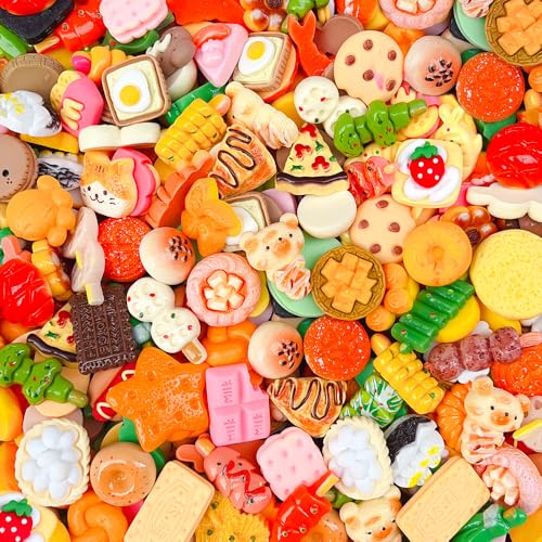 COOSLIM Kawaii Nail Charms, 10 Pcs Slime Charms Bulk, Candy Charms for Acrylic Nails, Cute Flatback Resin Charms for DIY Crafts Making, Ornament Scrapbooking