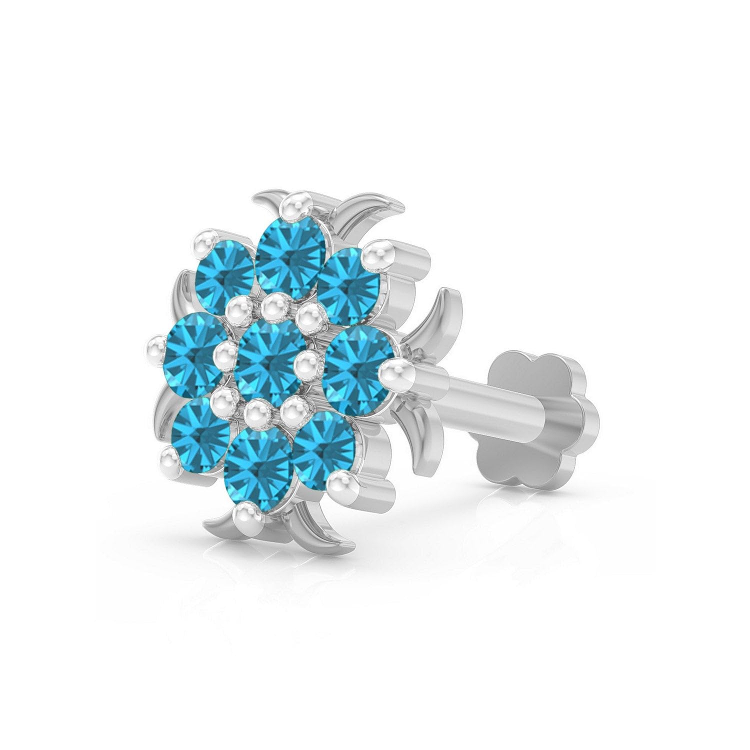 925 Sterling Silver 18K Gold Plated Radiant Blossom Nose Pin for Women and Girls | With Certificate of Authenticity and 925 Stamp-image-6