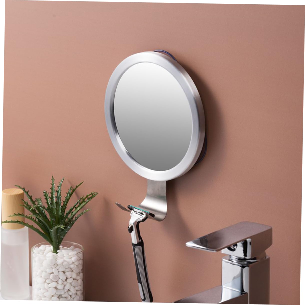 minkissy Duschspiegel Mit Saugnapf Beschlagfreier Rasierspiegel Für Badezimmer Und Wc Ohne Bohren Geeignet Für Reisen Und Feuchträume
