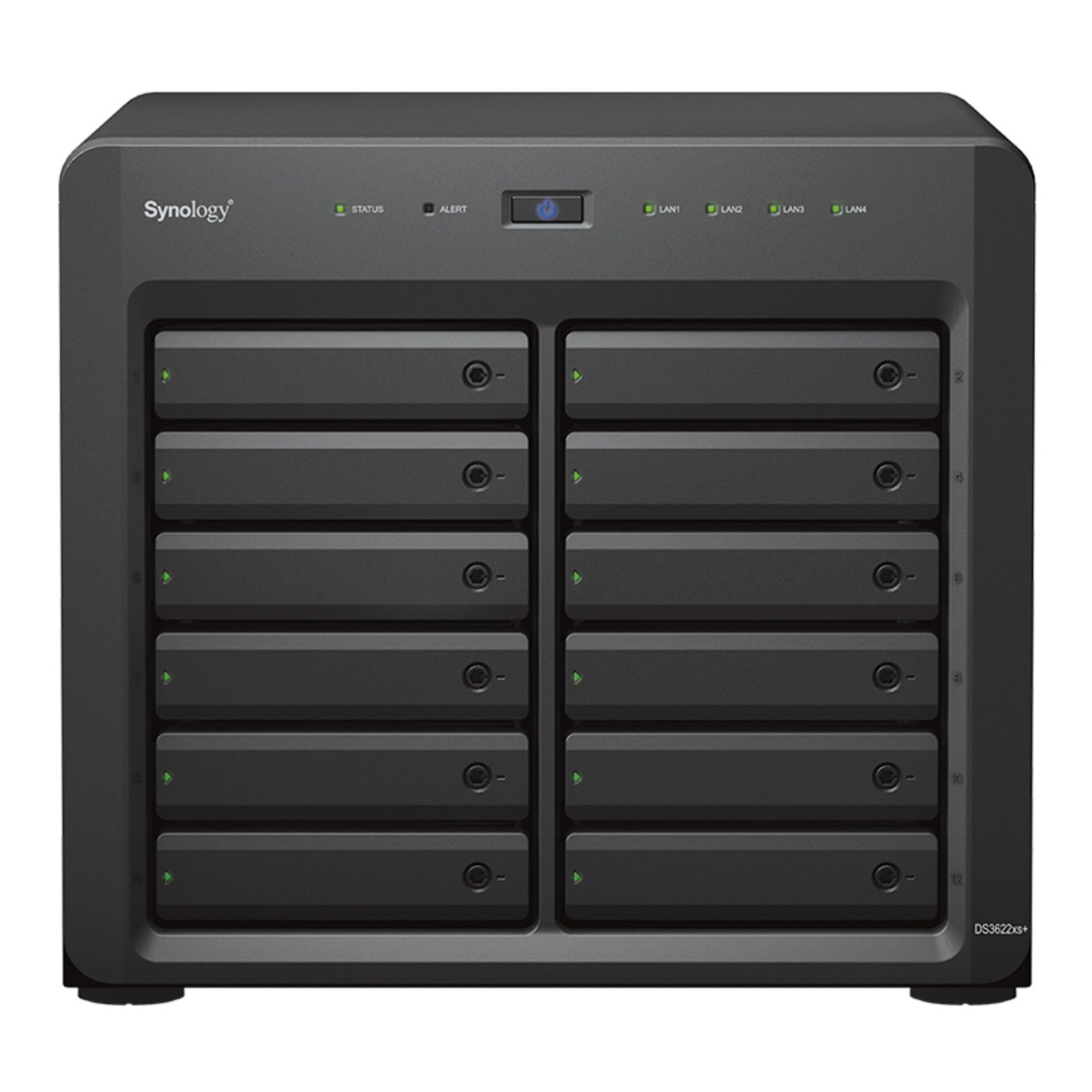 Synology DS3622XS+ NAS 12emp. 2.2/2.7GHz 6Core 16Go 2 LAN GbE + 2 10GbE USB3, Fermeture