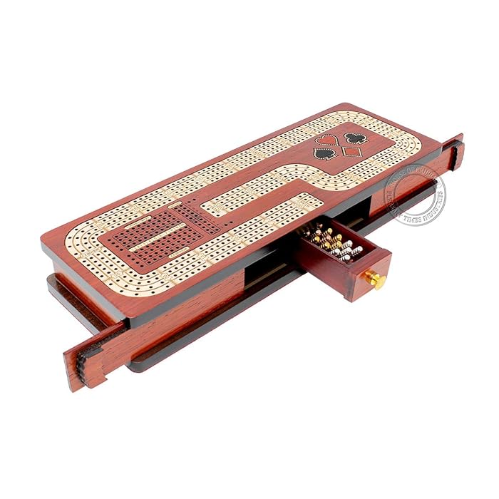 Buy House of Cribbage Continuous Cribbage Board / Box Inlaid in Blood