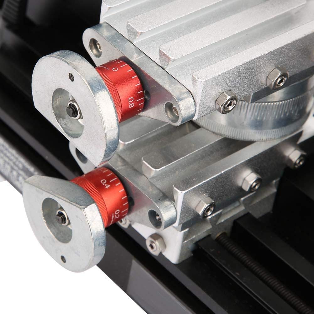Mini torno giratorio, 60W Mini metal torno giratorio 12000RPM Motor para mecanizado de plástico de madera metal vidrio
